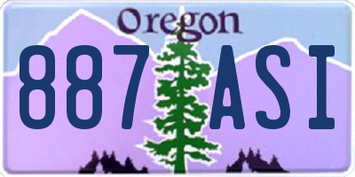 OR license plate 887ASI