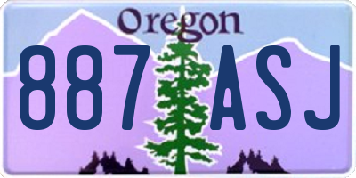 OR license plate 887ASJ