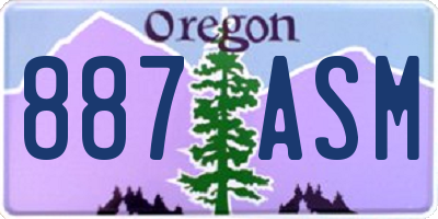 OR license plate 887ASM