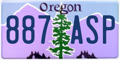 OR license plate 887ASP