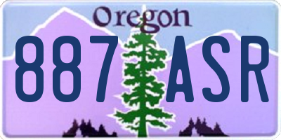 OR license plate 887ASR