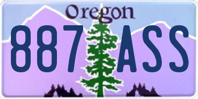OR license plate 887ASS