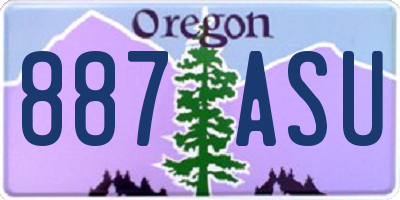 OR license plate 887ASU