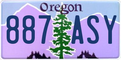 OR license plate 887ASY