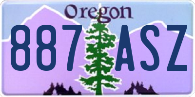 OR license plate 887ASZ
