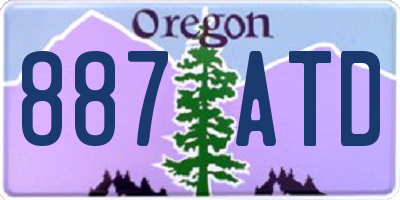 OR license plate 887ATD