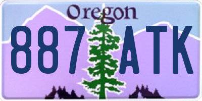 OR license plate 887ATK