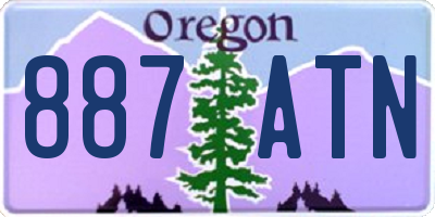 OR license plate 887ATN