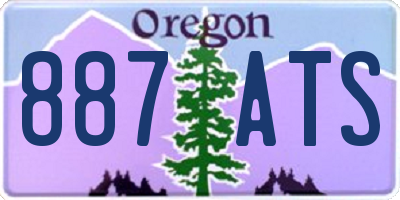 OR license plate 887ATS