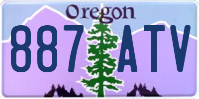 OR license plate 887ATV