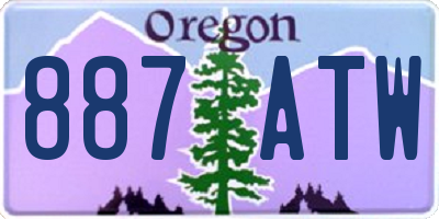 OR license plate 887ATW