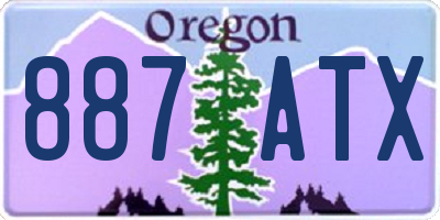 OR license plate 887ATX