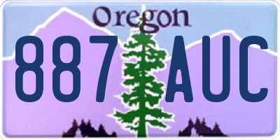 OR license plate 887AUC