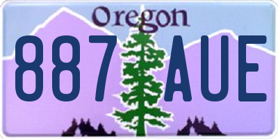OR license plate 887AUE