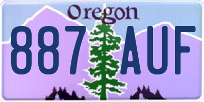 OR license plate 887AUF