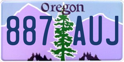 OR license plate 887AUJ
