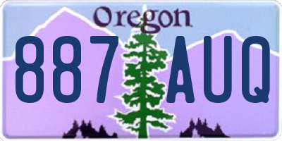 OR license plate 887AUQ