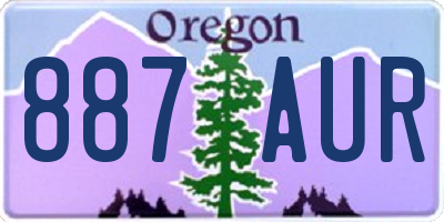 OR license plate 887AUR