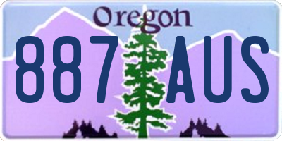 OR license plate 887AUS