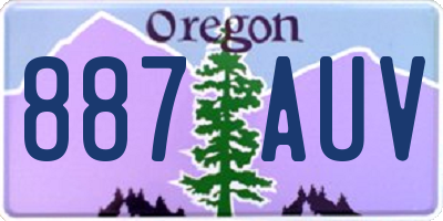 OR license plate 887AUV