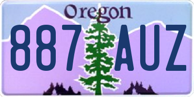 OR license plate 887AUZ