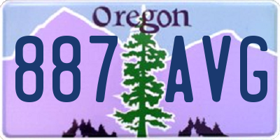 OR license plate 887AVG