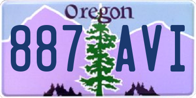 OR license plate 887AVI