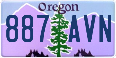 OR license plate 887AVN