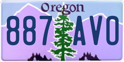 OR license plate 887AVO