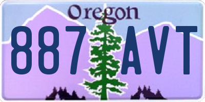 OR license plate 887AVT