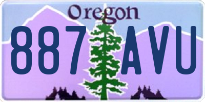OR license plate 887AVU
