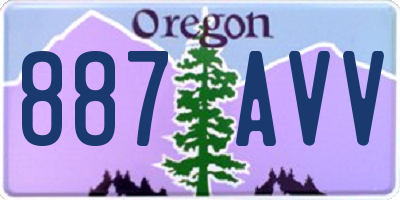 OR license plate 887AVV