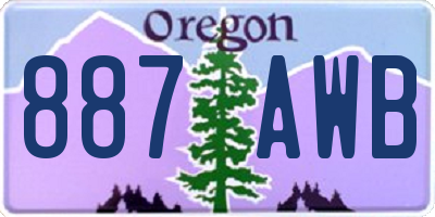 OR license plate 887AWB