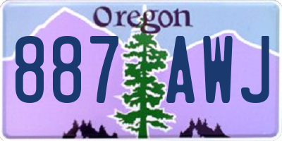 OR license plate 887AWJ