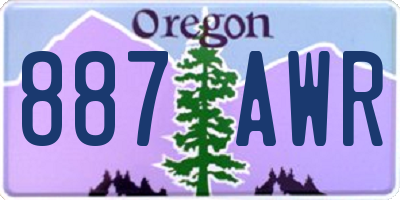 OR license plate 887AWR