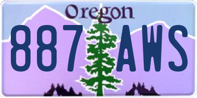 OR license plate 887AWS