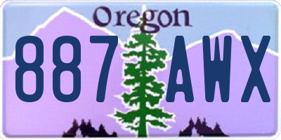 OR license plate 887AWX