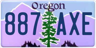 OR license plate 887AXE