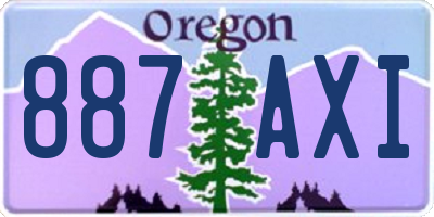 OR license plate 887AXI