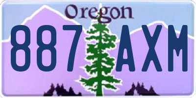 OR license plate 887AXM