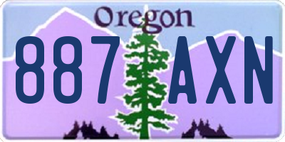 OR license plate 887AXN