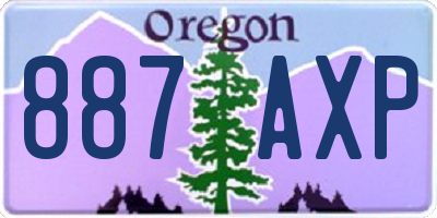 OR license plate 887AXP