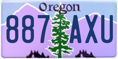 OR license plate 887AXU
