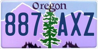 OR license plate 887AXZ