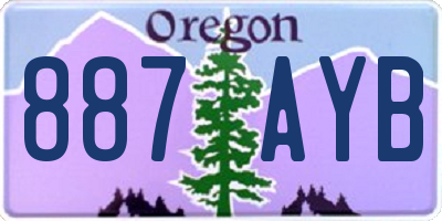 OR license plate 887AYB