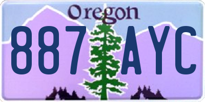 OR license plate 887AYC
