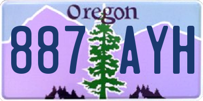 OR license plate 887AYH
