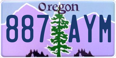 OR license plate 887AYM