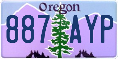 OR license plate 887AYP