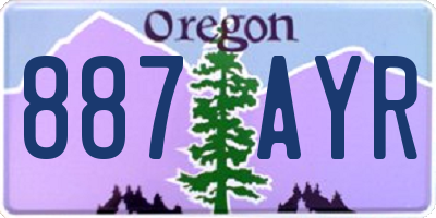 OR license plate 887AYR